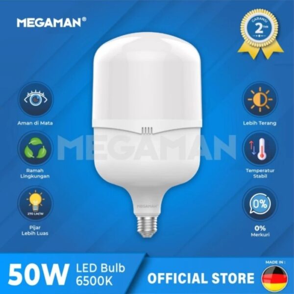 ⁦נורת 50W LED מבית MEGAMAN עוצמתית!⁩ – תמונה ⁦2⁩