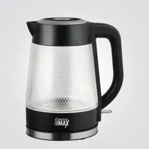 קומקום זכוכית חשמלי  1.8 ליטר שחור - MAX