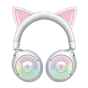 אוזניות גיימינג אלחוטיות לבן - RAZER KRAKEN KITTY V3