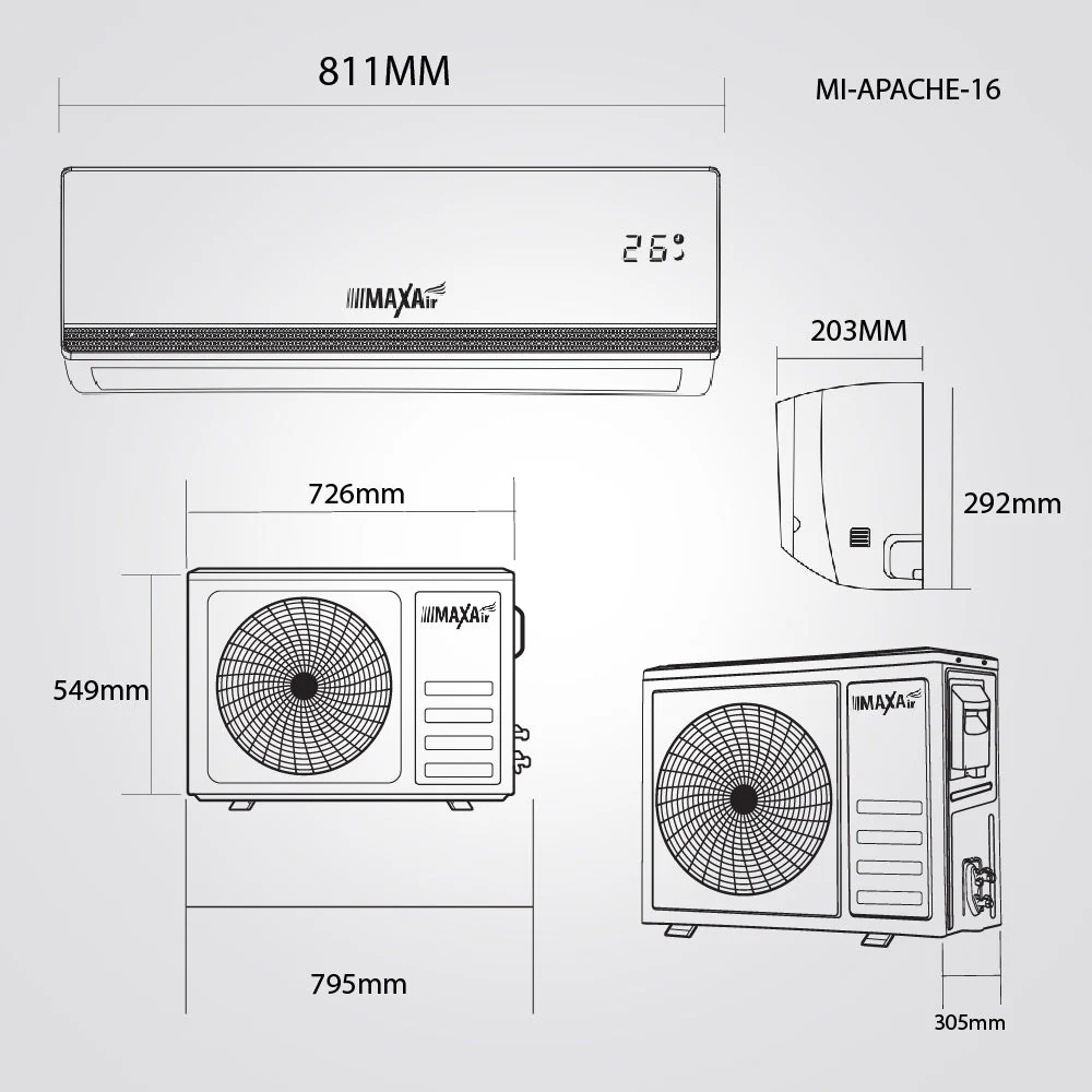 מזגן עילי 1.3 כ"ס דגם MAXAIR - APACHE – תמונה 4